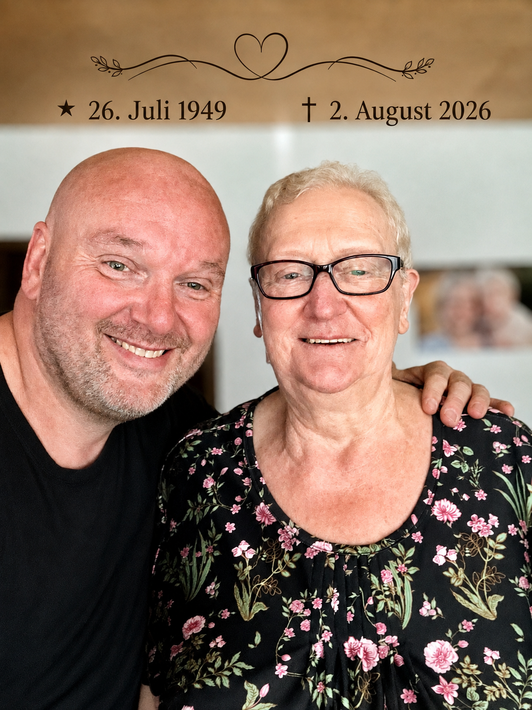 Erinnerungsfoto mit unserer Mutter